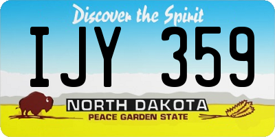 ND license plate IJY359