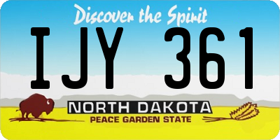 ND license plate IJY361