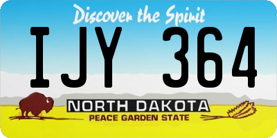 ND license plate IJY364
