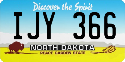 ND license plate IJY366