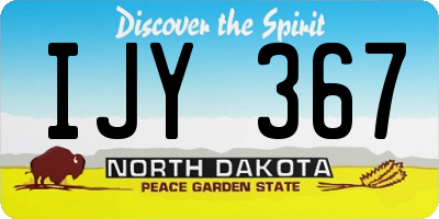 ND license plate IJY367