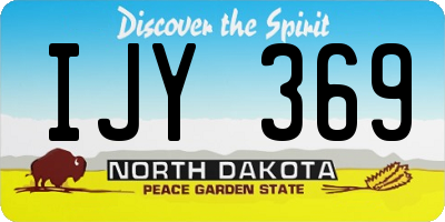 ND license plate IJY369