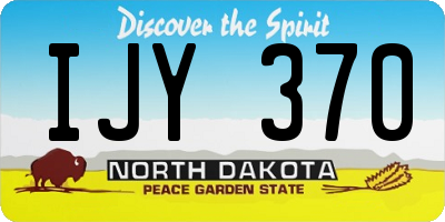 ND license plate IJY370