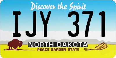 ND license plate IJY371