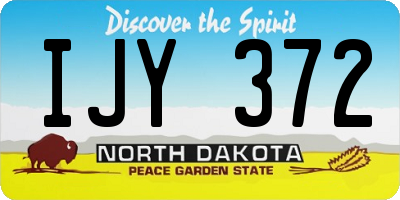 ND license plate IJY372