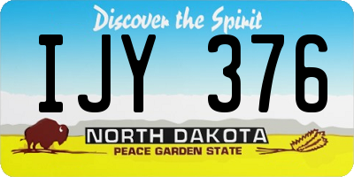 ND license plate IJY376