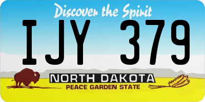ND license plate IJY379
