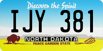 ND license plate IJY381