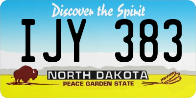 ND license plate IJY383