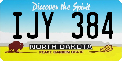 ND license plate IJY384