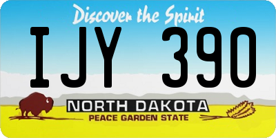 ND license plate IJY390