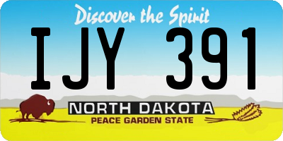 ND license plate IJY391