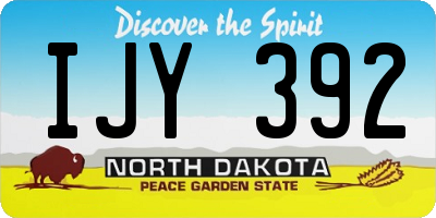 ND license plate IJY392
