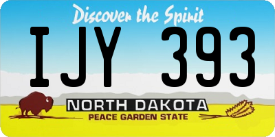 ND license plate IJY393