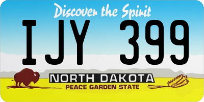 ND license plate IJY399