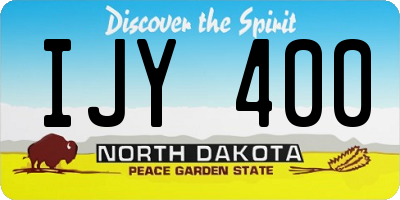 ND license plate IJY400