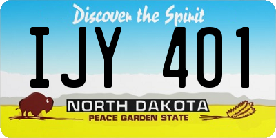 ND license plate IJY401