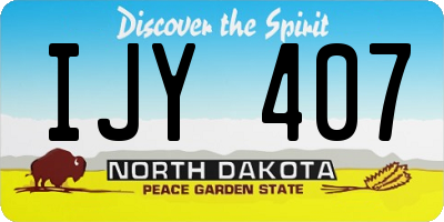ND license plate IJY407