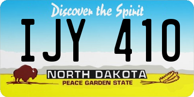 ND license plate IJY410
