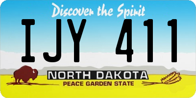 ND license plate IJY411
