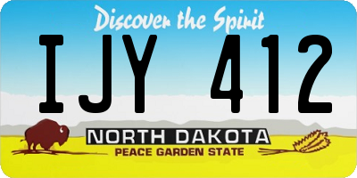 ND license plate IJY412
