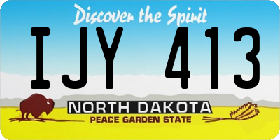 ND license plate IJY413