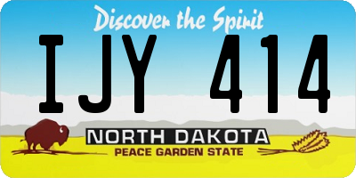 ND license plate IJY414