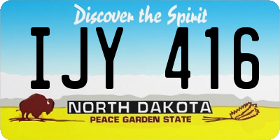 ND license plate IJY416