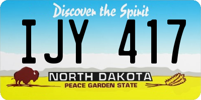 ND license plate IJY417