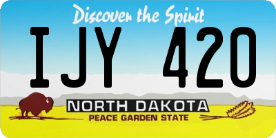 ND license plate IJY420