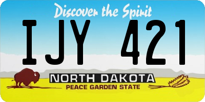 ND license plate IJY421