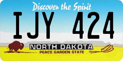 ND license plate IJY424