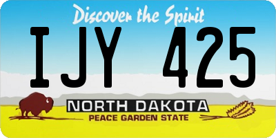 ND license plate IJY425