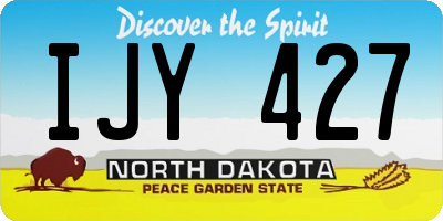 ND license plate IJY427