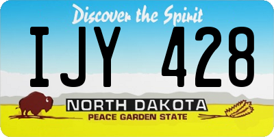 ND license plate IJY428