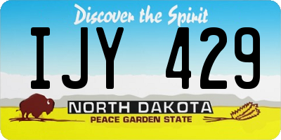 ND license plate IJY429