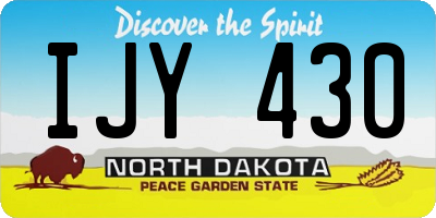 ND license plate IJY430