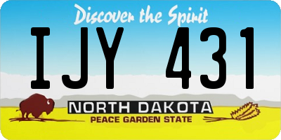 ND license plate IJY431