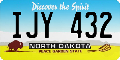 ND license plate IJY432