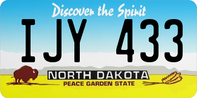 ND license plate IJY433