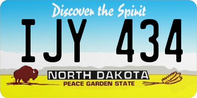 ND license plate IJY434