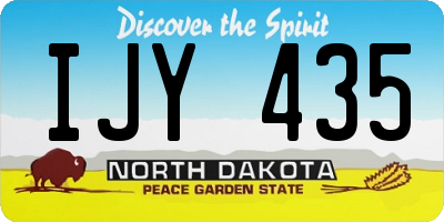 ND license plate IJY435