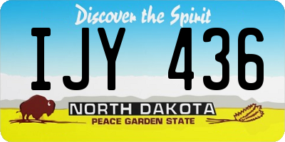 ND license plate IJY436