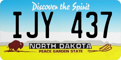 ND license plate IJY437