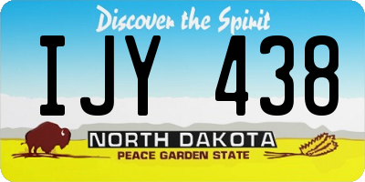ND license plate IJY438
