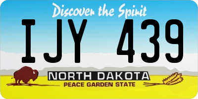 ND license plate IJY439