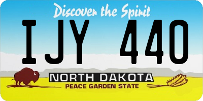 ND license plate IJY440