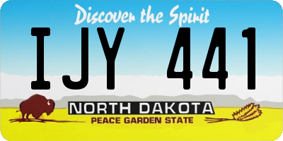 ND license plate IJY441