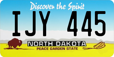 ND license plate IJY445