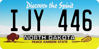 ND license plate IJY446